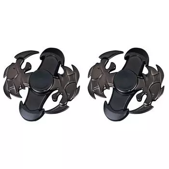 Fidget Spinner Kazoo Metal Rotatable Kazoo Flute Подарки для детей и взрослых (черный)