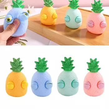 Fidgets Squeeze Ball Eye-Spooking Ananapes Игрушка для снятия стресса Puff Practition Requiems для взрослых детей ADD Hand Therapy жёлтый