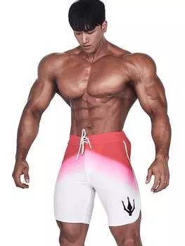 FIED IFBB 16 Inch Physique Board Shorts Posing Trunks Competition Swimming Summer NPC Number [FIED] Men s (JP, Size, 26, Pink) [Item] розовый