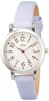 [Fieldwork] Часы аналоговые Lovely Silver Leather Strap GY044-3 женские фиолетовые