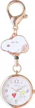 [Fieldwork] Карманные часы женские часы-брелок аналоговые Snoopy Eporil Watch S розовое золото PNT045-3