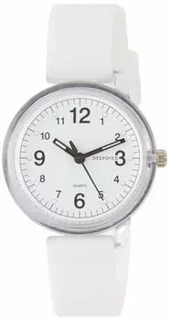 [Fieldwork] Watch Analog Crecon Clear Case Silicone Belt GY001-1 Women s White
