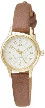 [Fieldwork] Watch Analog Diamond Diamond Decoration Leather Strap YM040-2 Women s Gray