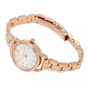 [Fieldwork] Women s Analog 5 ATM Waterproof Metal Band Pink Gold White WP Aqua ASS173P-3