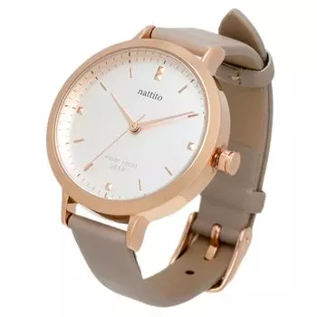 [Fieldwork] Women s Watch Analog 5 ATM Waterproof Leather Strap Gray WP Amalie ST289-4