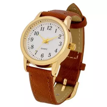 [Fieldwork] Women s Watch Analog Leather Strap Brown Salon PP005-3