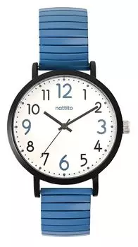 [Fieldwork] Women s Watch Analog Metal Band Bellows Belt Bellows Stainless Steel Simple Greco Blue ST300-4