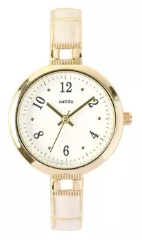 [Fieldwork] Women s Watch Analog Metal Belt Bangle Type Epocolor Katery White YM123-1