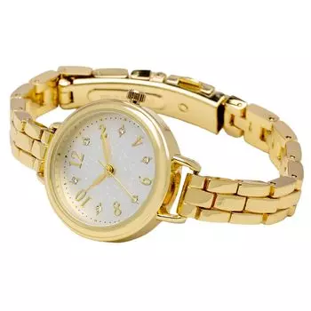 [Fieldwork] Women s Watch Analog Nickel Free 5 ATM Waterproof Metal Band Gold WP Yera ASS175-2