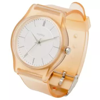 [Fieldwork] Women s Watch Analog PVC Belt Matte Texture Brown Foss JN029-3
