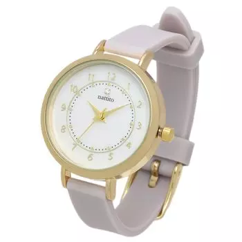 [Fieldwork] Women s Watch Analog Silicone Belt Once Pink YM114-2