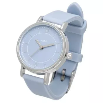[Fieldwork] Women s Watch Analog Silicone Belt Laminated Adi Blue YM113-3