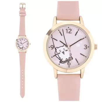[Fieldwork] Женские часы Chikawa Analog Leather Strap Watch Leather Watch Pink CKW002-1
