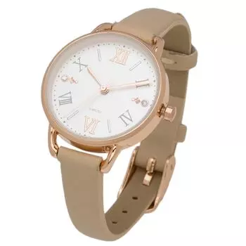 [Fieldwork] Женские часы с аналоговым кожаным ремешком и циферблатом Stone Elegant Beige Lassie JN010-2