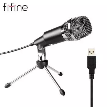 Fifine K668 Профессиональный конденсаторный микрофон для подкастов Estudio ПК для ноутбука Microfono для потоковой передачи веб-трансляций пения
