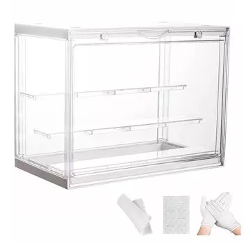Figure Case Collection Case Removable Divider Acrylic Collection Case Model Showcase Cabinet Dustproof Display Box Display Case Display Frame with белый