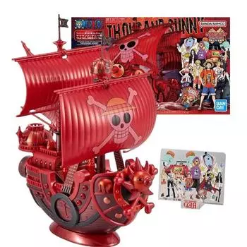 Фигурка Bandai One Piece Модельный комплект Grand Ship Коллекция Тысяча Санни Цельная пленка Красная модель игрушки