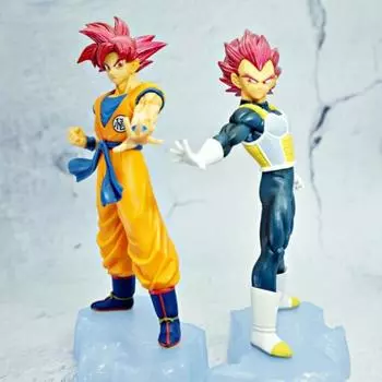 Фигурка Banpresto Dragon Ball Z Dokkan Battle 7th Anniversary Super Saiyan God Son Goku Vegeta Explosive Battle в наличии