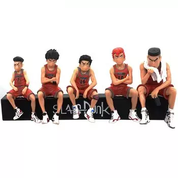Фигурка Denyeet Slam Dunk Hanamichi Sakuragi Ryota Miyagi Hisashi Mitsui Kaede Rukawa Модель игрушечного украшения автомобиля Аниме Фигурка 8 см Все 5 типов прибл. красный