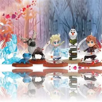 Фигурка Disney Frozen 2 Mini Egg Attack, Эльза Анна Олаф, полный набор, Королевство зверей, MEA 014