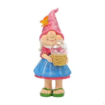 Фигурка гнома для украшения сада и интерьера Girl Statue