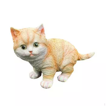 Фигурка кошки, статуя, ремесла животных, декоративные фигурки для моделирования, открытый сад