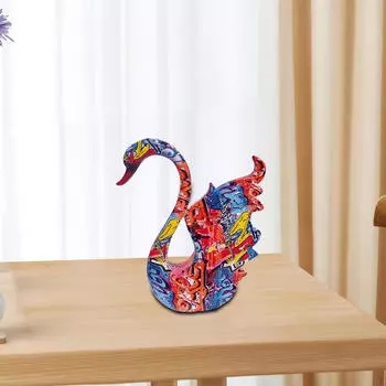 Фигурка лебедя из смолы для домашнего декора, скульптура животного для офиса и гостиной Letters
