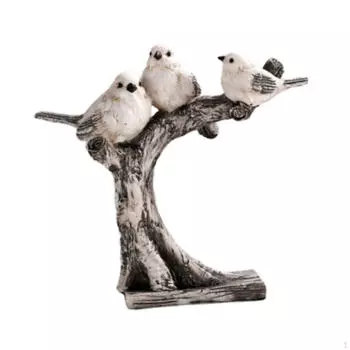 Фигурка птицы для офиса и домашнего декора, центральная полка, ремесло Four Bird Family
