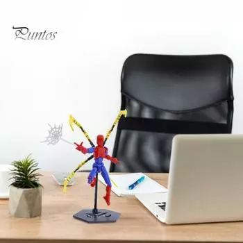 Фигурка робота с аксессуарами, подвижные суставы, 3D-печатная модель робота, игрушка, шарнирный манекен, украшение, орнамент B красный черный