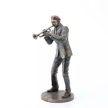Фигурка трубача джазового оркестра Veronese 8 1/4 , смоляная, с бронзовой отделкой