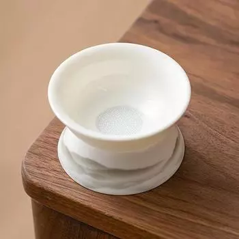 Фильтр для чая из бараньего жира Jade, китайское горное керамическое сито, аксессуары для чая Zen, инструменты, легкий роскошный фильтр для чайника, сито