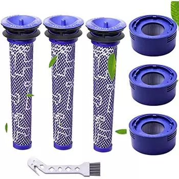 Фильтр для Dyson, сменный фильтр для пылесоса Dyson V8 V7 Animal Absolute Motorhead, 3 предварительных фильтра и 3 HEAP постфильтра, запасные части 6x20x27cm