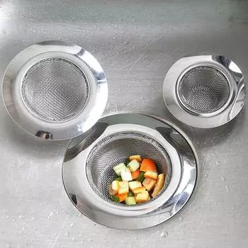 Фильтр для раковины из нержавеющей стали для кухни, ванной, канализации, дренажного отверстия, противозасорного шлакового фильтра, барьера, аксессуаров