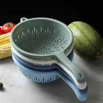 Фильтр для воды в раковине, кухонная сушилка, пластиковая корзина для мытья посуды, дуршлаг, сито, ручка для еды, миска для сушки фруктов и овощей