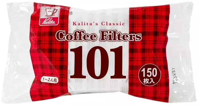 Фильтр Kalita Coffee Paper Trapezoid для людей 101 Фильтровальная бумага KCCF101 150 штук в пакете Белый Стильный Кемпинг Открытый Кофейня Антикварный Свадьба белый