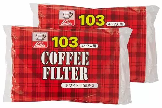 Фильтр Kalita Coffee Paper Trapezoid, который выводит от 4 до 7 фильтров NK103 200 листов x кофейная свадьба 60-я годовщина 60-я годовщина уважение к белый