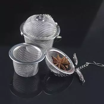 Фильтр-корзина из нержавеющей стали 304 для чая и рассола Small (4.5cm) серебряный