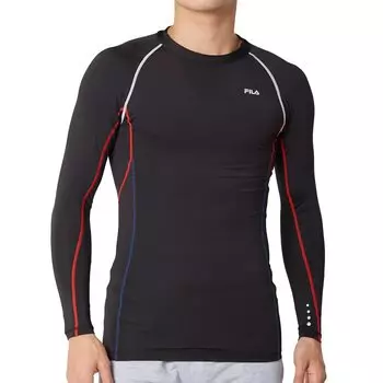 Fila Amphibious Sports Long Sleeve Crew Neck Compression UV Dry Size M Men s Innerwear, Shirt, Protection, Fit, (448124)
