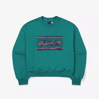 Fila Archives Semi Crop Sweatshirt Fe2pof6101f Tgr TEAL GREEN/090