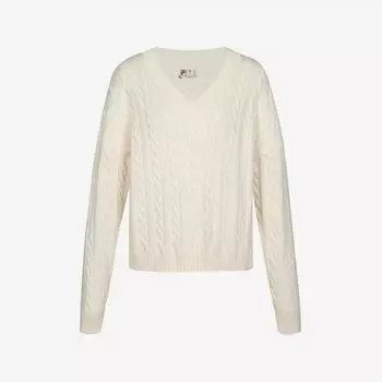 Fila V Neck Knit Fs2stg3391f Crm CREAM/W85