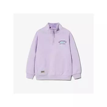 [fila Kids] Brushed Half Sleeve Sweatshirt Fk2pog4402x Gpu q0zFk2pog4402xGpu GREYISHPURPLE/130
