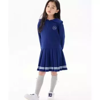Fila Kids Half Zip Pleated Dress Fk2opg3402fnbe NAVYBLUE/120