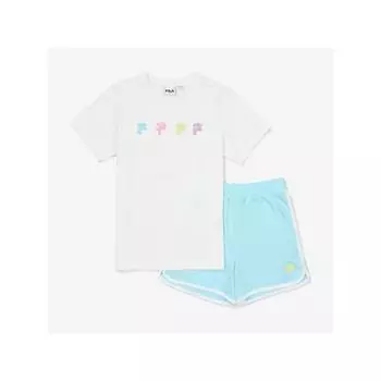 [fila Kids] Шорты с рисунком «Улыбка для девочек» Fk2fsf2201f Owh q0zFk2fsf2201fOwh OFFWHITE/100