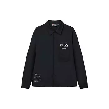 FILA Letter Logo Sports Casual Jacket Men Outerwear Black F11M229402F-BK