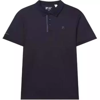 Fila Pure Color Short Sleeve Polo Shirt Men Tops Black White F11M332120A-NV