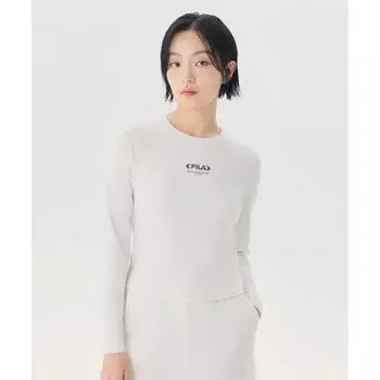 Fila Semi Crop Small Logo Long Sleeve Tee Fs2rlg3151fswh SANDWHITE/W85