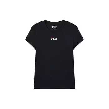 Fila Спортивная повседневная футболка с буквенным принтом, дышащая, с коротким рукавом, женские топы Heritage-Blue F51W138154FNV
