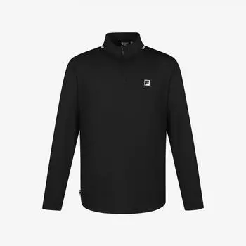 Fila Теннисные футболки с длинным рукавом и полумолнией Fs2rlg4301m Blk BLACK/095