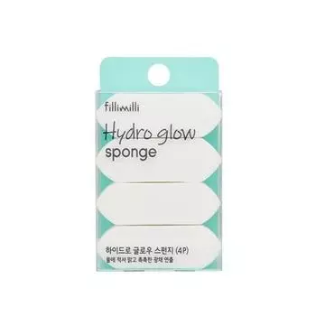 FILLIMILLI Hydro Glow Sponge 4 шт. Makeup Sponge