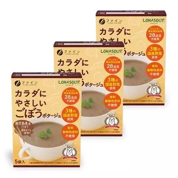 FINE JAPAN суп-пюре из лопуха Сделано из отечественных овощей и цельной кожуры лопуха из префектуры Кагосима Без ароматизаторов Без ингредиентов животного происхождения Сделано в
